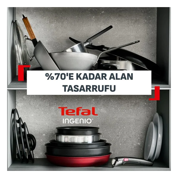 Tefal Titanyum Ingenio Unlimited 6x 13 Parça Büyük Tava Tencere Seti - Görsel 7