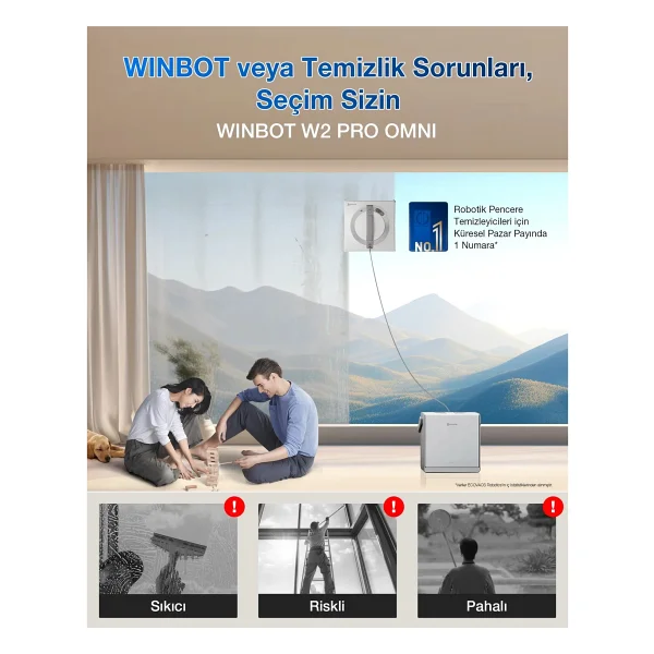 Ecovacs Winbot W2 Pro Cam Silme Robotu - Görsel 2