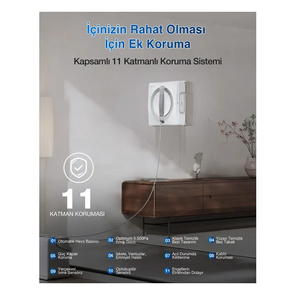 Ecovacs Winbot W2 Pro Cam Silme Robotu - Görsel 8