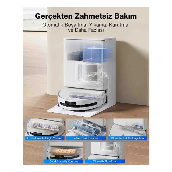 Ecovacs Deebot T90 Omni Çöp İstasyonlu Akıllı Robot Süpürge - Görsel 2