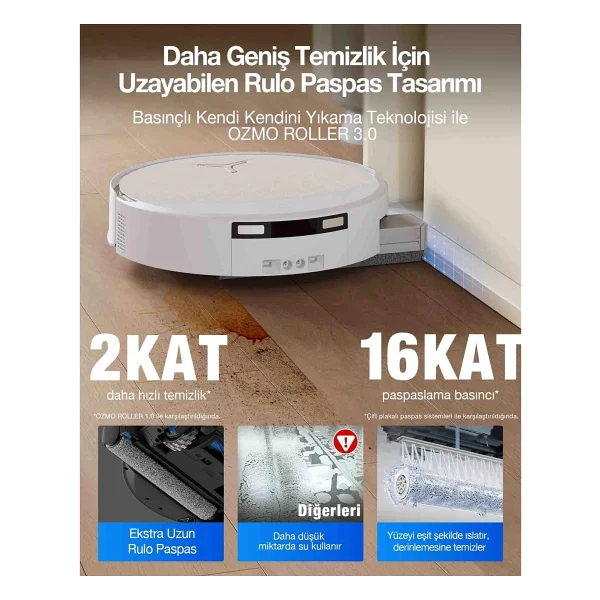 Ecovacs Deebot T90 Omni Çöp İstasyonlu Akıllı Robot Süpürge - Görsel 3