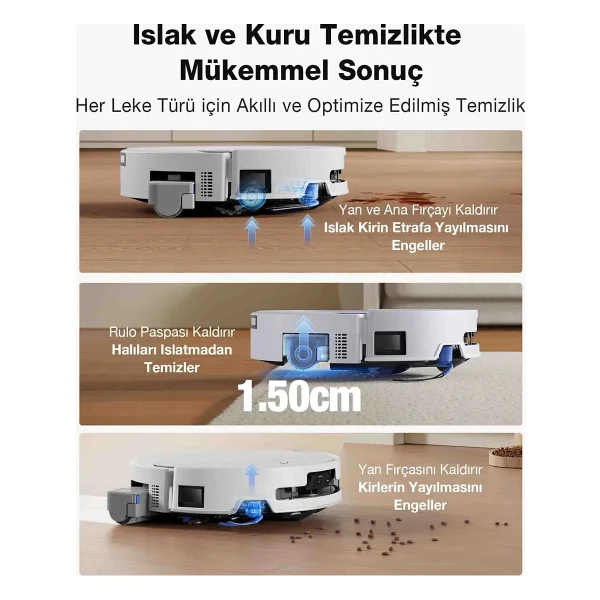 Ecovacs Deebot T90 Omni Çöp İstasyonlu Akıllı Robot Süpürge - Görsel 7