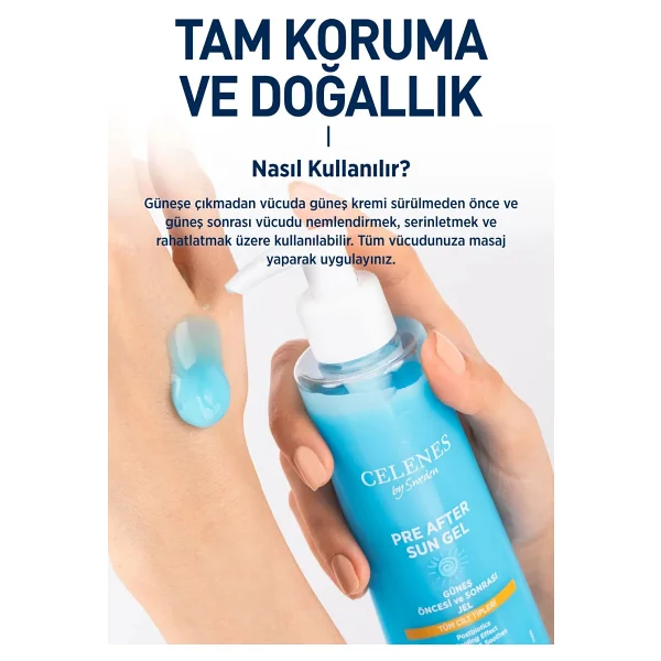 Celenes By Sweden Herbal Güneş Öncesi Ve Sonrası Jel 200 Ml - Görsel 4