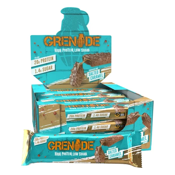 Grenade Protein Bar 12x60 Gr - Chocolate Chip Salted Caramel - Aromasız - Görsel 2