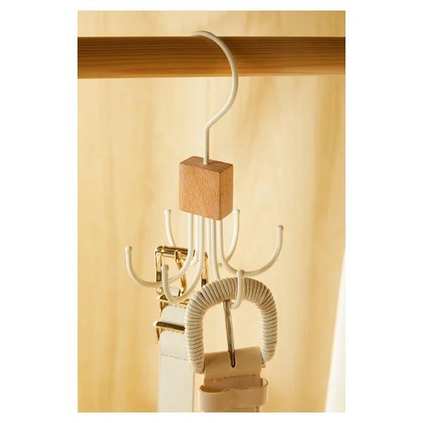 Ocean Home Textile 4'lü 6 Kancalı Mat Beyaz Renk Kauçuk Kaplamalı Metal Çok Amaçlı Askı 14 X 7 Cm - Görsel 3
