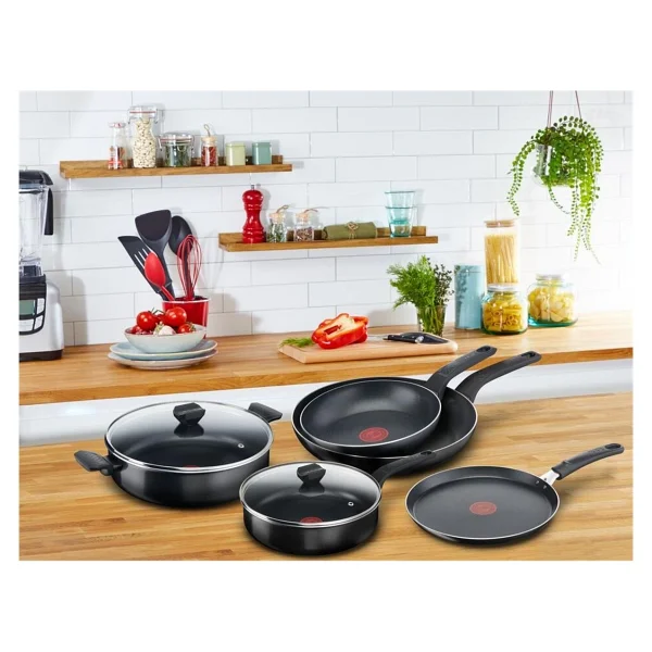 Tefal Titanyum Kaplama 24 Cm Tava - Yapışmaz Taban, Premium Pişirme, Indüksiyon Uyumlu - Siyah - Görsel 5