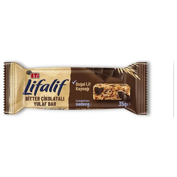 Eti Lifalif Bitter Çikolatalı Yulaf Bar 35 gr - Görsel 4