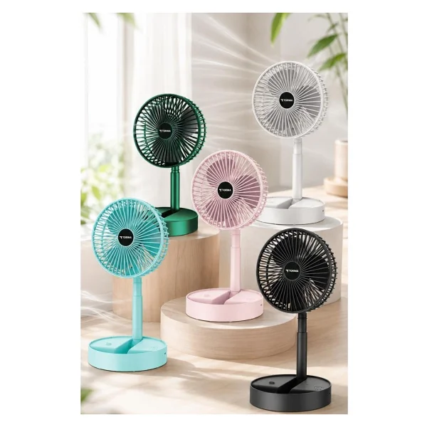 Torima F-06 Yeşil Şarjlı Masaüstü Vantilatör - Görsel 5