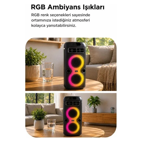 Torima D41 Mikrofonlu Bluetooth Hoparlör - Görsel 2