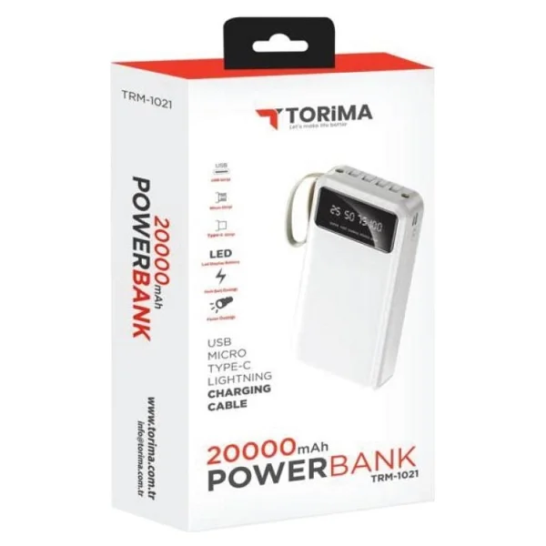 Torima Trm-1021 Siyah 20000 mAh Hızlı Şarj Powerbank - Görsel 5