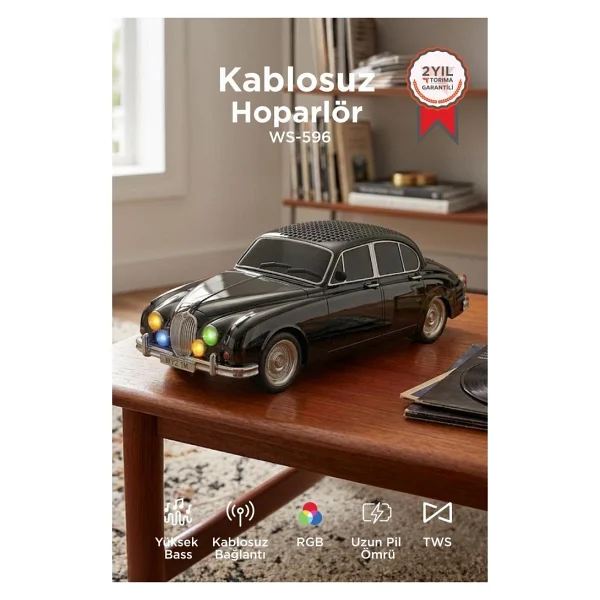 Wster Ws-596 Krem Araba Nostaljik Radyo - Görsel 6