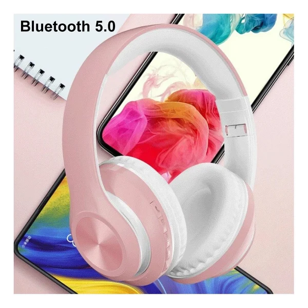 Torima P68 Pembe Kulak Üstü Bluetooth Kulaklık - Görsel 4