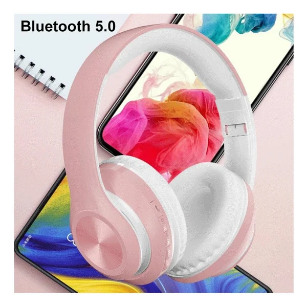 Torima P68 Pembe Kulak Üstü Bluetooth Kulaklık - Görsel 9