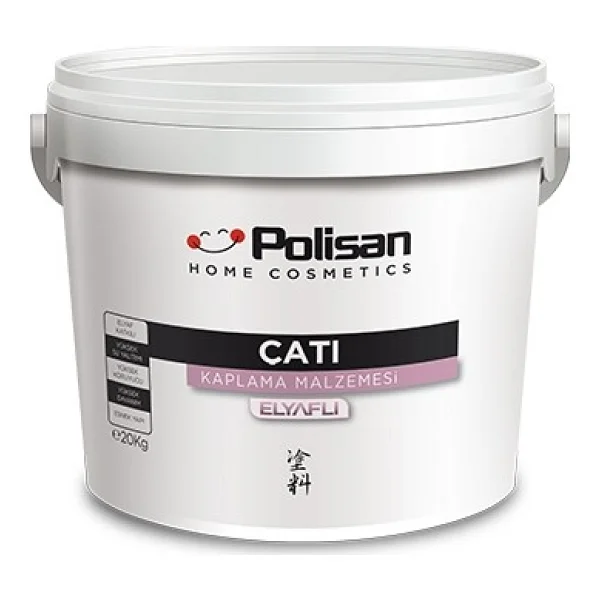 Polisan Çatı Elyaflı Kaplama Malzemesi Beyaz 2.5lt Beyaz - Görsel 2