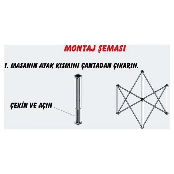 Nurgaz Campout Ng-Akmb 70x70 Cm Alüminyum Katlanır Kamp Masası - Görsel 3
