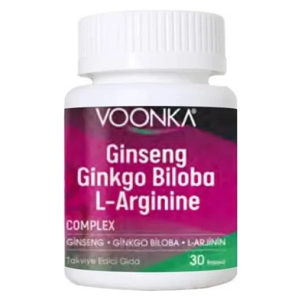Voonka Ginseng Ginkgo Biloba L-Arginine 32 Kapsül - Görsel 3