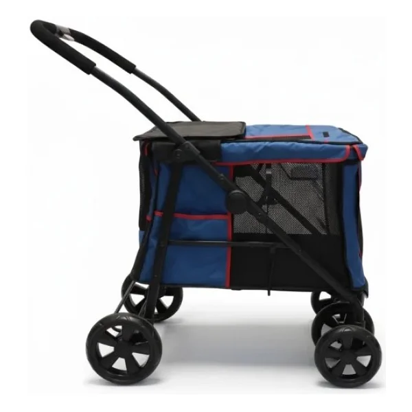 Tommy Evcil Hayvan Arabası Mavi 102x62x105cm Max 40kg - Görsel 2