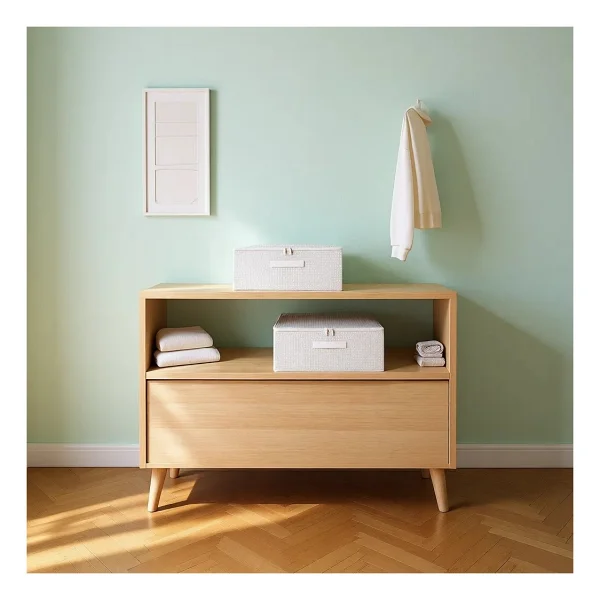 Home Wave 2'li Gri Pötikare Destekli Kutu Hurç Set 45 X 55 X 18 Cm - Görsel 8