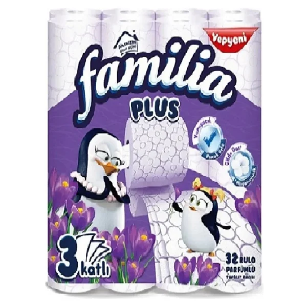 Familia Plus 3 Katlı Parfümlü Tuvalet Kağıdı 32 Rulo Ekonomik Paket 64 Adet - Görsel 2
