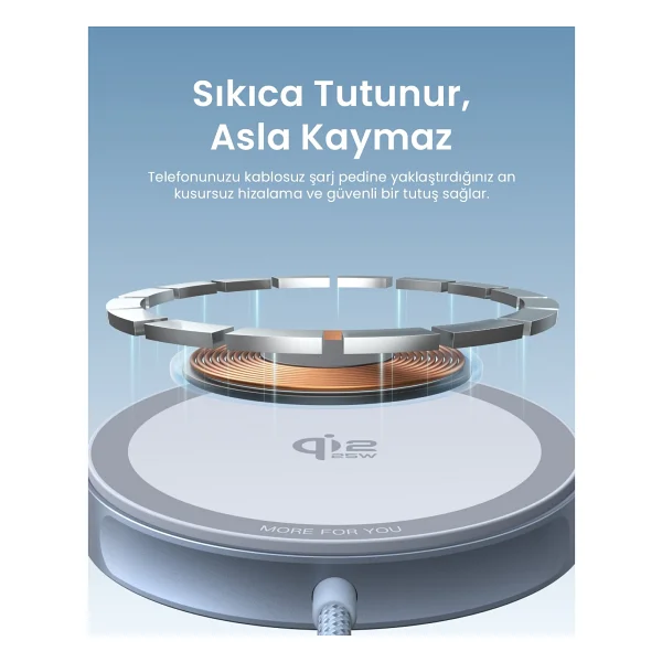 Ugreen 55959 Magsafe Kablosuz Hızlı Şarj Aleti - Görsel 4