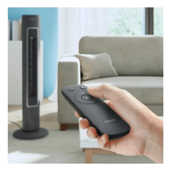 Philips Kumandalı 5000 Serisi Kule Tipi Vantilatör, Aroma Koku Özellikli + 40ml Uçucu Doğal Lavanta Yağı 40 W, 28 Db - Siyah - Görsel 5