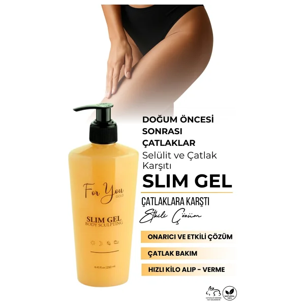 For You Gold Slim Jel Sıkılaştırıcı, Toparlayıcı, Çatlak Karşıtı Ve Selülit Kremi - Görsel 7