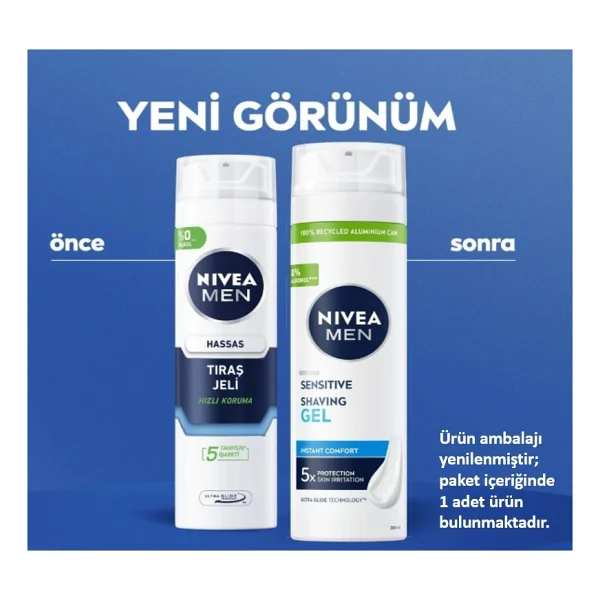 Nivea Men Hassas 200 Ml Tıraş Jeli - Görsel 4