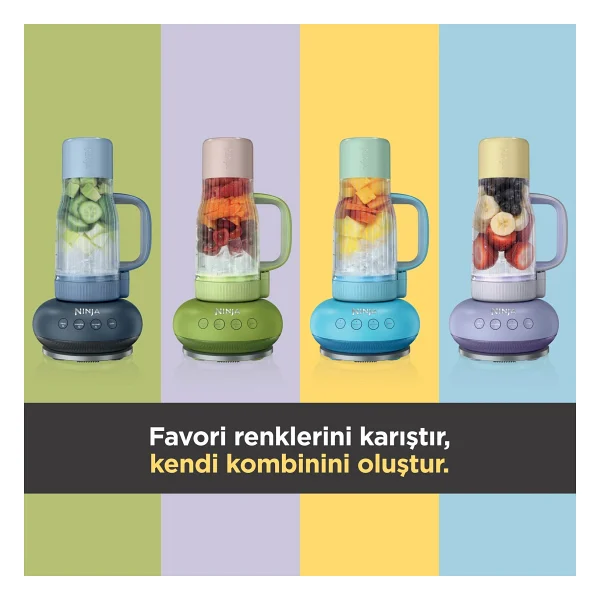 Ninja Blendboss Tumbler Blue Raspberry 1200 W Taşınabilir Smoothie Blender - Görsel 3