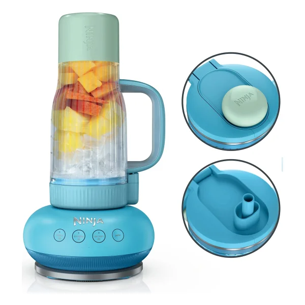 Ninja Blendboss Tumbler Blue Raspberry 1200 W Taşınabilir Smoothie Blender - Görsel 9
