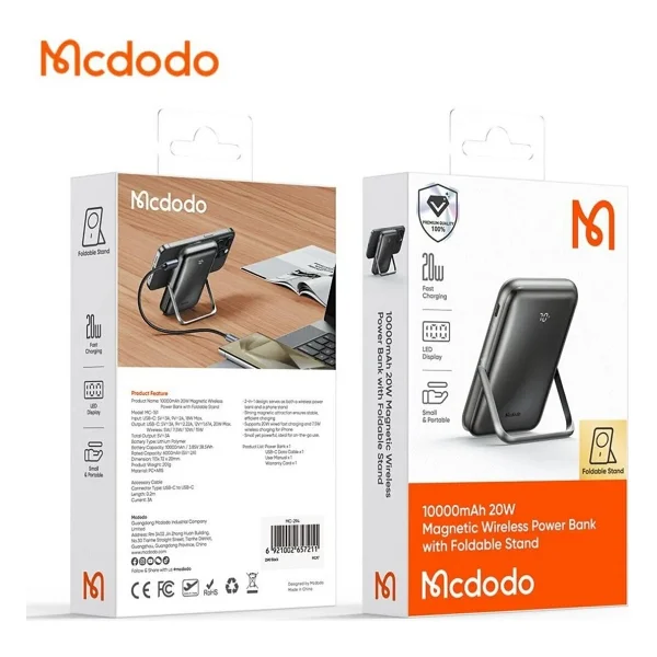 Mcdodo Mc-1511 10000 mAh Hızlı Şarj Magsafe Powerbank - Görsel 7