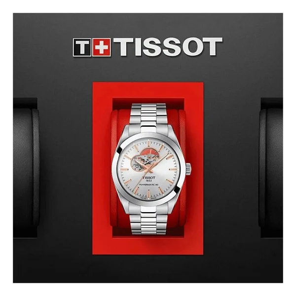 Tissot Gentleman Powermatic 80 Open Heart T127.407.11.031.01 Gümüş Erkek Kol Saati - Görsel 9