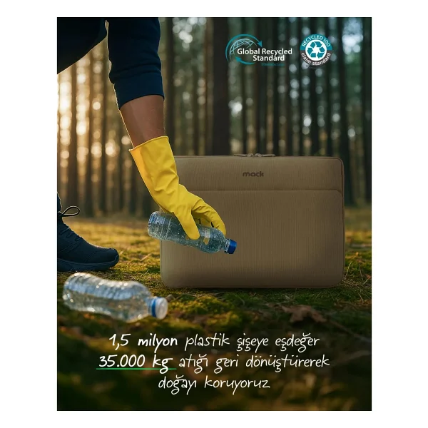 Mack Nova Eco Mce-1513 Bej 15.6" Laptop Çantası - Görsel 10