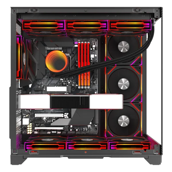Gameline Grand Premium 7x Argb Fan Kumandalı USB 3.0 Gaming Bilgisayar Kasası Siyah - Görsel 4