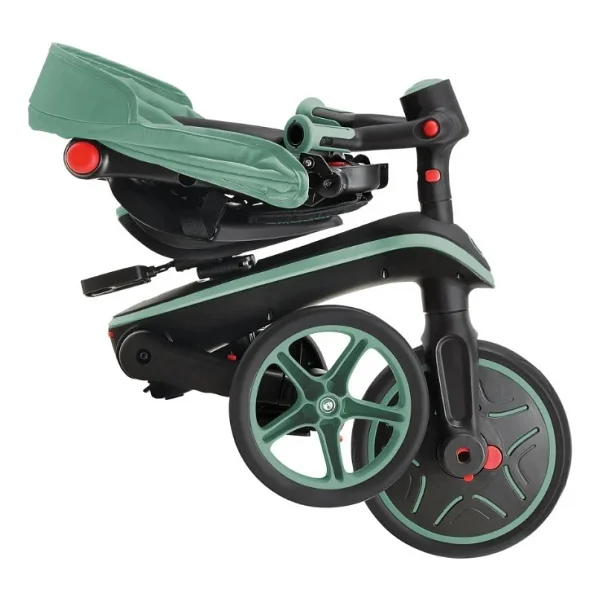 Globber Explorer 4 İn 1 Zeytin Yeşili Katlanabilir Bebek Bisikleti - Görsel 9