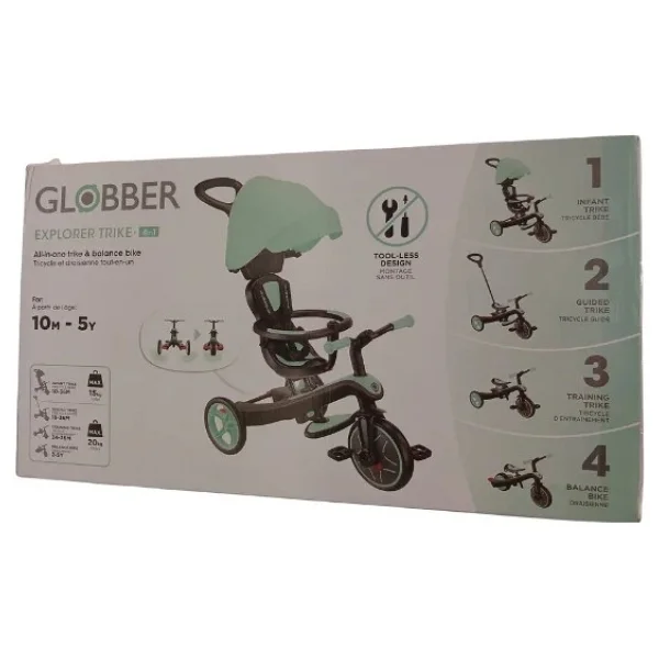 Globber Explorer Trike 4 İn 1 Mint Yeşil Bebek Bisikleti - Görsel 10