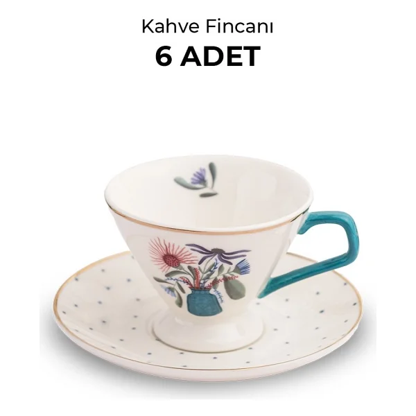 Emsan Buket 6 Kişilik Kahve Fincan Takımı - Görsel 6