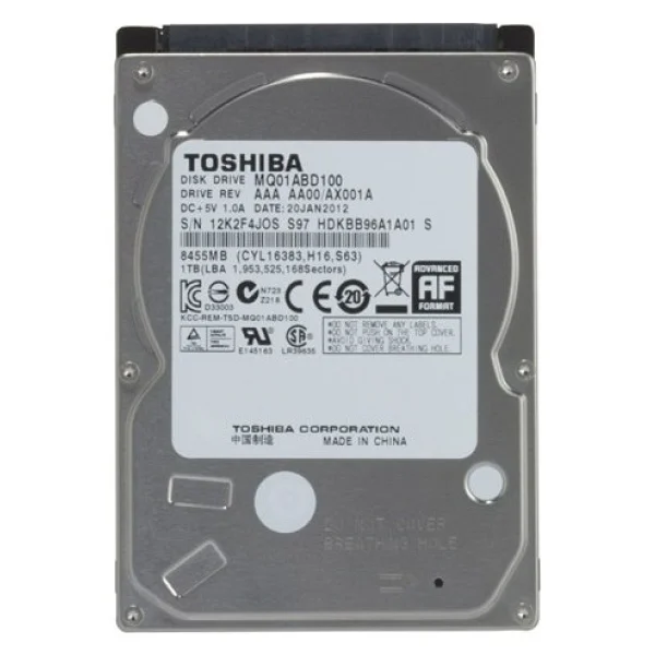 Toshiba Mq01abd100 Sata 2.0 5400 Rpm 2.5" 1 TB Harddisk - Görsel 4