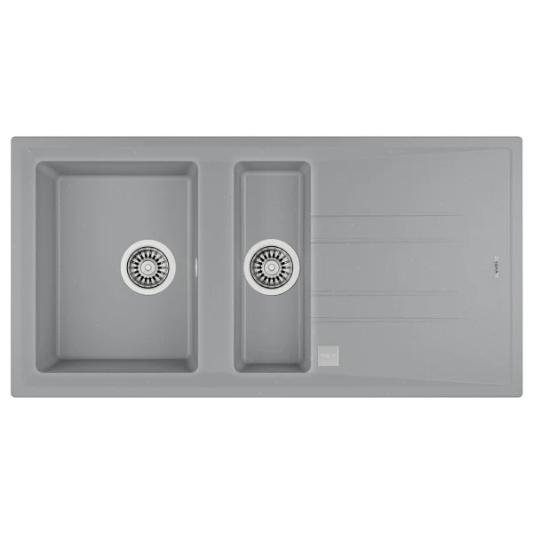 Teka Stone 60 B-Tg Tezgah Üstü 1.5 Gözlü Gri Granit Eviye - Görsel 3