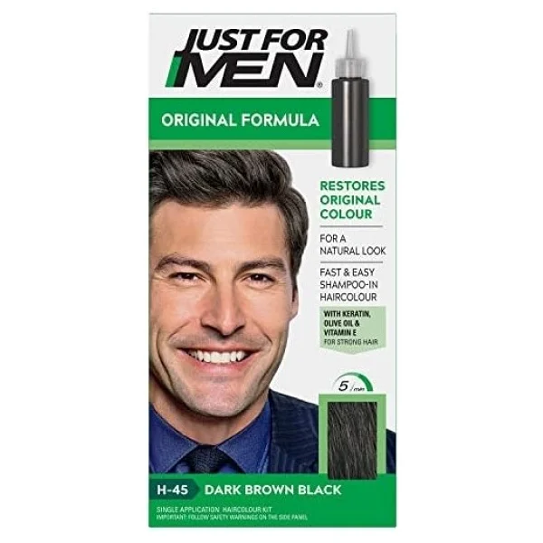 Just For Men H-45 Koyu Kahverengi Siyah Saç Boyası - Görsel 3