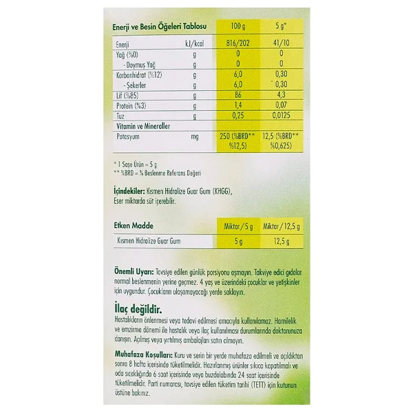 Optifibre Bitkisel Kökenli Lif Kaynağı 5 Gr 10 Saşe - Görsel 3