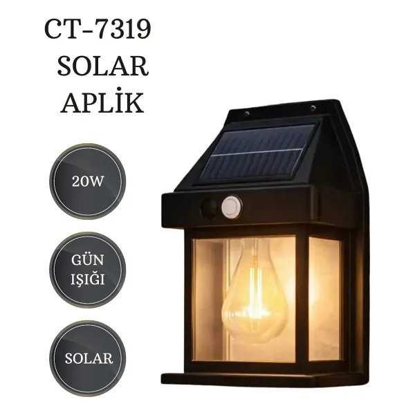 Cata Ct-7319 Gece 20 W Solar Bahçe Apliği - Görsel 6