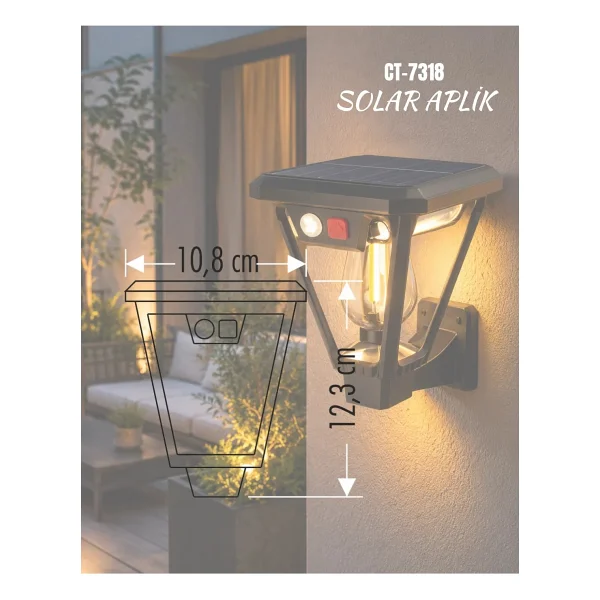 Cata Ct-7318 Sakura 25 W Solar Bahçe Armatürü - Görsel 8