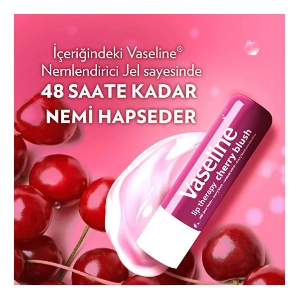 Vaseline Lip Therapy Cherry Blush 4.8 Gr Dudak Nemlendiricisi - Görsel 4