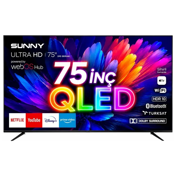 Sunny Sn75qmn 75" 190 Ekran Dahili Uydu Alıcılı 4K Ultra HD Smart QLED TV - Görsel 5