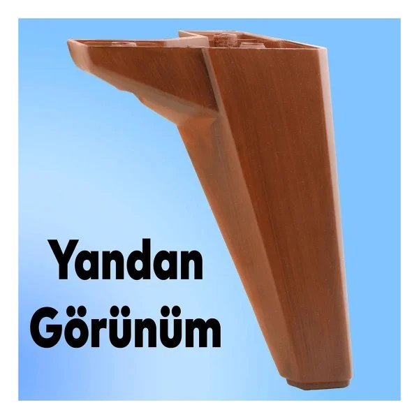 Badem10 Sedir 12'li Set Mobilya TV Ünitesi Çekyat Koltuk Kanepe Destek Ayağı 15 Cm Kahverengi Baza Ayak - Görsel 9