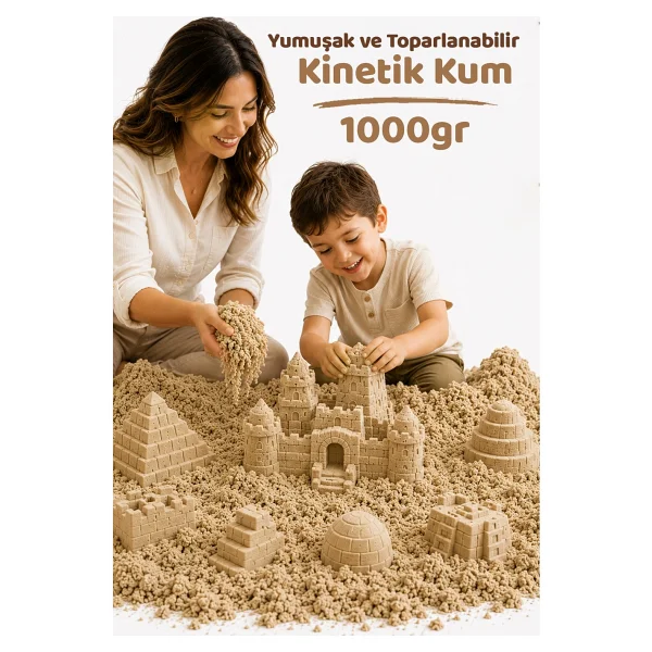 Heroes 1 Kg Kinetik Kum - Akışkan Ve Dağılmayan Eğitici Oyun Kumu Standart Paket - Pembe - Görsel 8