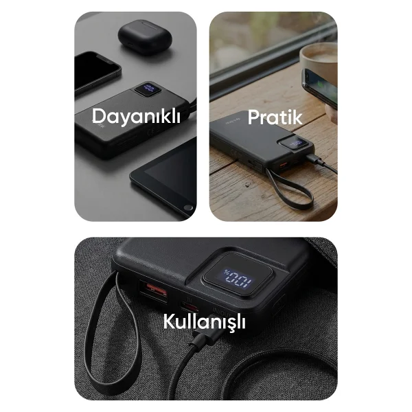 S-link M120 Siyah 10000 mAh Kablosuz Powerbank - Görsel 5