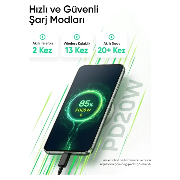 S-link M120 Siyah 10000 mAh Kablosuz Powerbank - Görsel 3