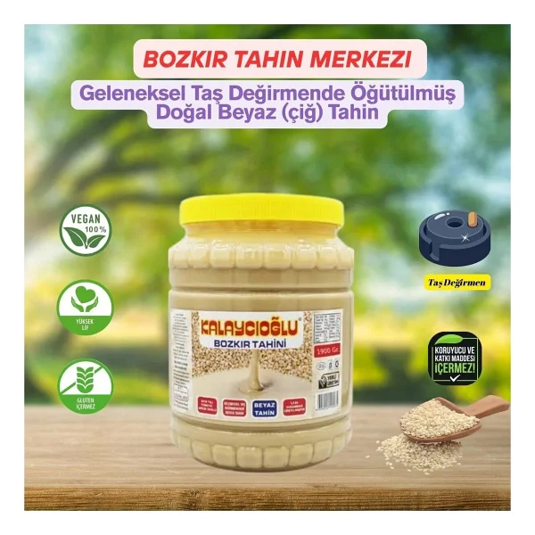 Kalaycıoğlu Beyaz Bozkır Tahini 1900 Gr - Görsel 2