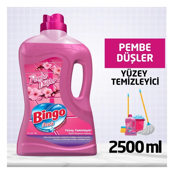 Bingo Fresh Pembe Düşler Yüzey Temizleyici 2.5 Lt - Görsel 8
